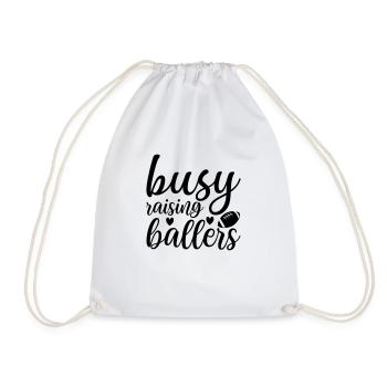 2 busy raising ballers - Turnbeutel - Weiß - Vorne
