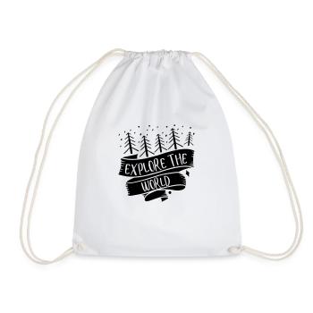 Explore the World 01 - Drawstring Bag - white - Front
