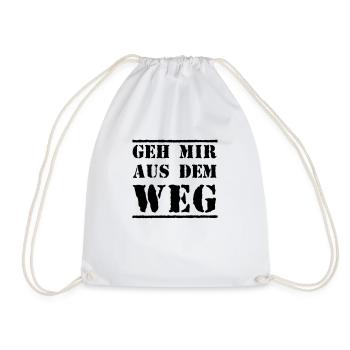 Geh mir aus dem Weg - Turnbeutel - Weiß - Vorne