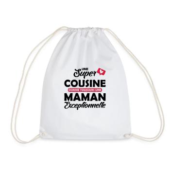 super cousine - maman exceptionnelle - Sac de sport léger - blanc - Devant