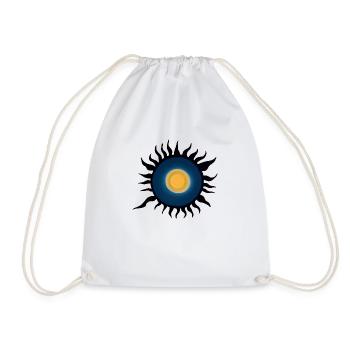 Sun Summer Watercolor Nature Beach Sky 05 - Drawstring Bag - white - Front