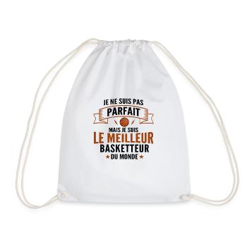 pas parfait mais le meilleur basketteur du monde - Sac de sport léger - blanc - Devant