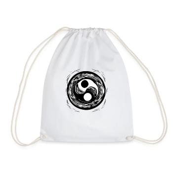 Yin Yang Signe Symbole Paix Heureux 9 - Sac de sport léger - blanc - Devant