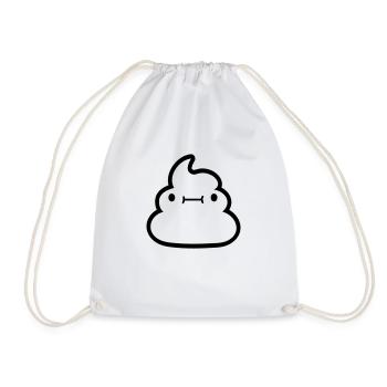 Face Kawaii tas de merde - Sac de sport léger - blanc - Devant