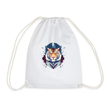 Tête de tigre artistique - Sac de sport léger - blanc - Devant