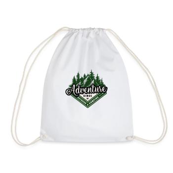 Adventure - Mountains and Forest - Drawstring Bag - white - Front