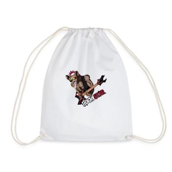 Hyena - Drawstring Bag - white - Front