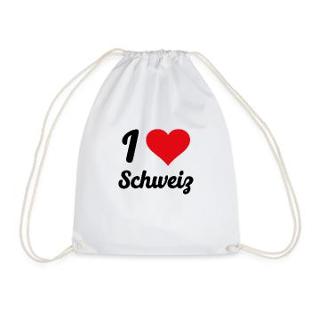 I Love Schweiz - Turnbeutel - Weiß - Vorne