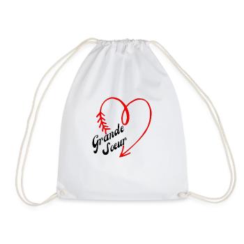 grande sœur cœur - Sac de sport léger - blanc - Devant