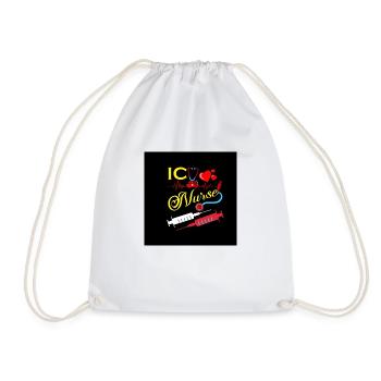 Nurse Injection Design - Drawstring Bag - white - Front