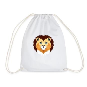 Royal Cartoon Lion Lions Comic 5 - Drawstring Bag - white - Front