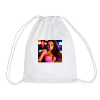 Belle femme latine dans le bar - Sac de sport léger - blanc - Devant