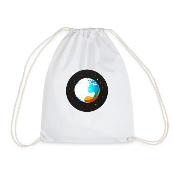 Mignon dessin animé représentation de la planète Terre 1 - Sac de sport léger - blanc - Devant