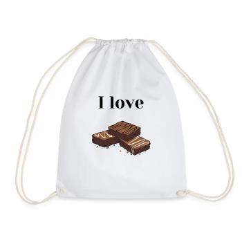 I love Brownies. - Turnbeutel - Weiß - Vorne