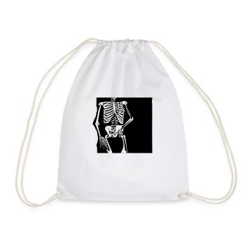 Squelette - Sac de sport léger - blanc - Devant