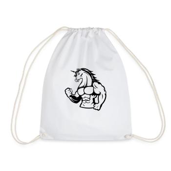 Licorne forte - Sac de sport léger - blanc - Devant