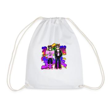 Japanese coolness in style 90's 80's color - Drawstring Bag - white - Front