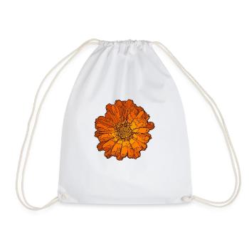 Calendula flower - Drawstring Bag - white - Front