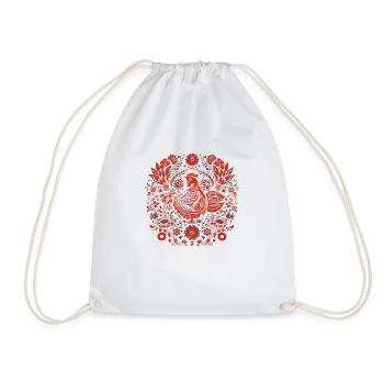 L'oiseau rouge vintage - Sac de sport léger - blanc - Devant