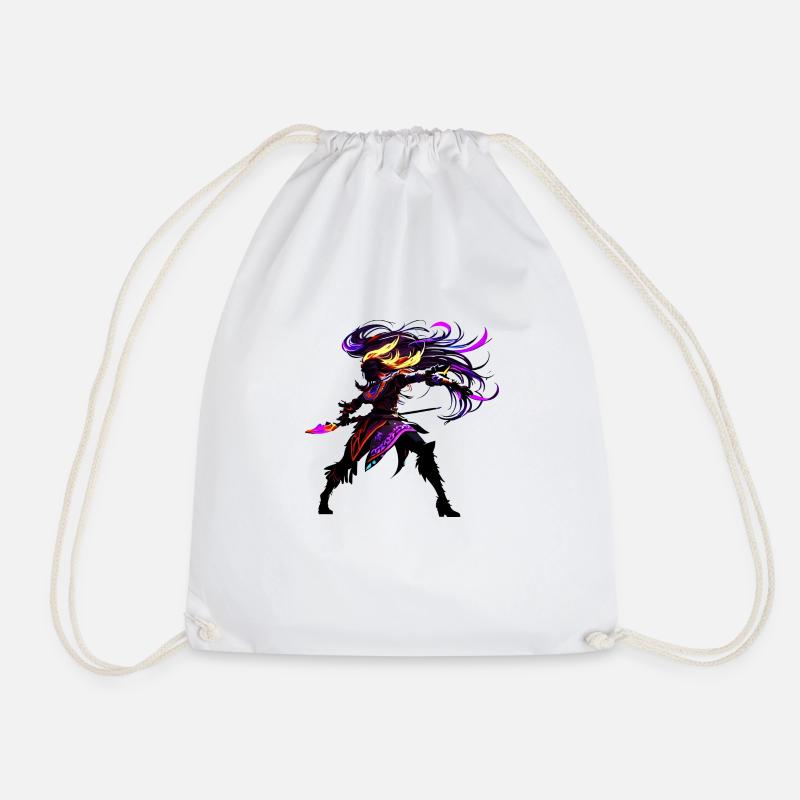Warrior woman - Drawstring Bag - white