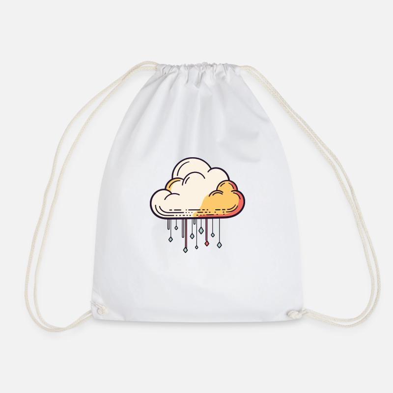 Cloud - Drawstring Bag - white