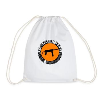 Gangster Team Gun 002 - Drawstring Bag - white - Front