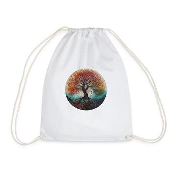 Tree of life Lebensbaum Natur Design Mystik Leben - Turnbeutel - Weiß - Vorne