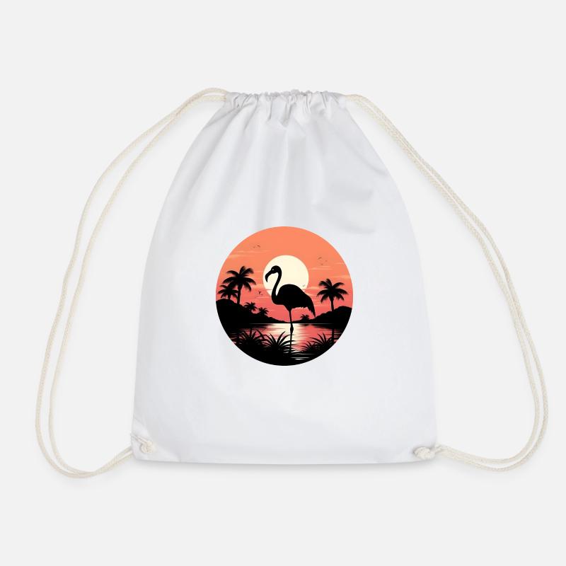 Tropical Flamingo - Turnbeutel - Weiß