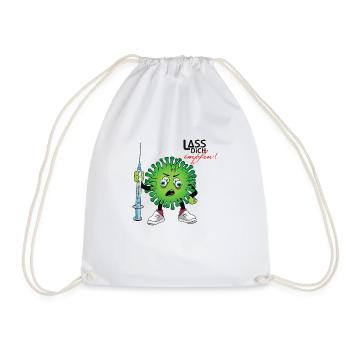 Get vaccinated - Drawstring Bag - white - Front