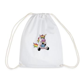 Licorne Fluffy - Sac de sport léger - blanc - Devant