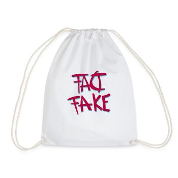 Fait faux logo en rouge - Sac de sport léger - blanc - Devant