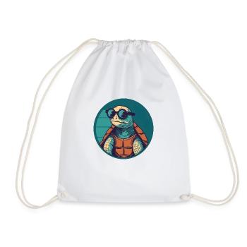 Tortue, Reptile, Tortue, Chélonien - Sac de sport léger - blanc - Devant