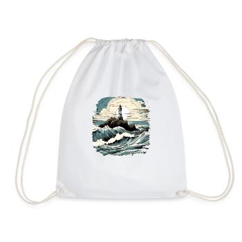 Phare Breton n°2 - Sac de sport léger - blanc - Devant