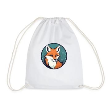 Renard, Reineke, Nez rouge, Renarde, Jupe rouge - Sac de sport léger - blanc - Devant
