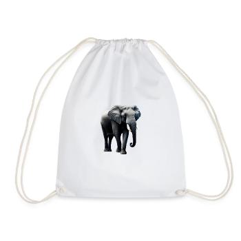 Elefant - Turnbeutel - Weiß - Vorne