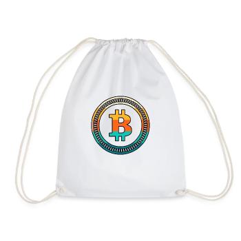 Bitcoin rétro - Sac de sport léger - blanc - Devant