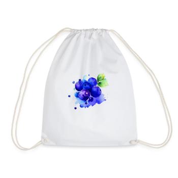 Blueberry Splash - Drawstring Bag - white - Front