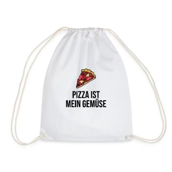 Pizza is my vegetable - Drawstring Bag - white - Front