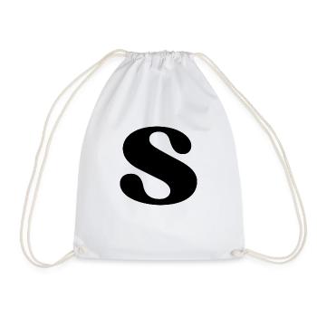 Letter s - Drawstring Bag - white - Front
