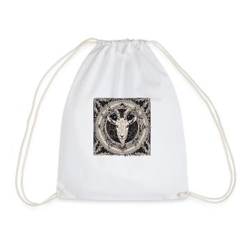 Goat - Drawstring Bag - white - Front