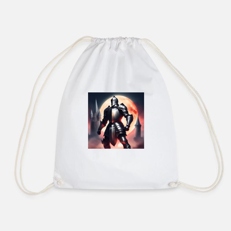 darkness - Drawstring Bag - white