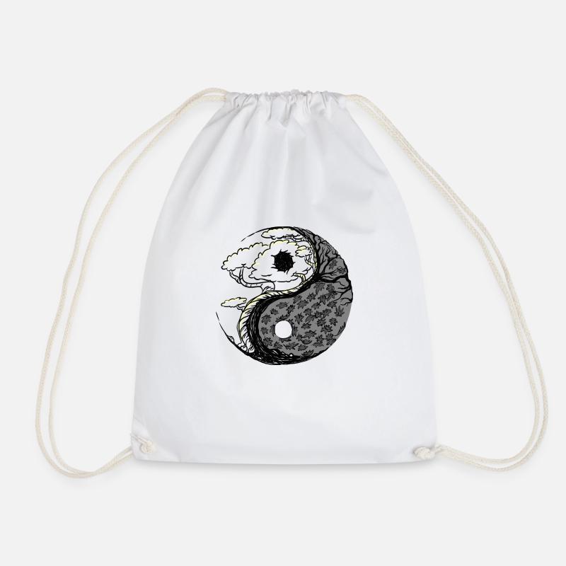 YING YANG Tai Chi GOBLINCORE - Drawstring Bag - white