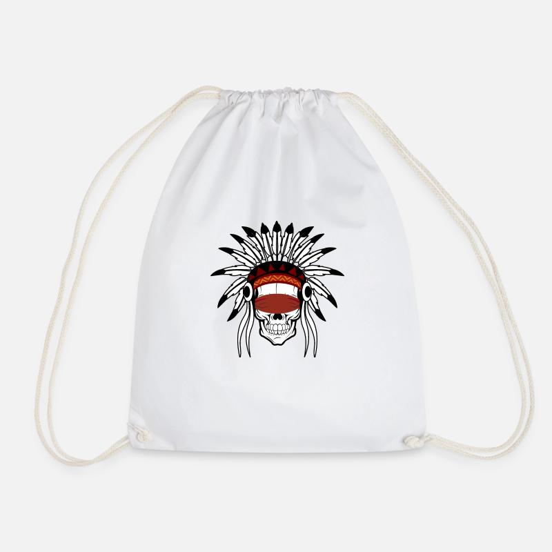 The Shaman Skeleton - Drawstring Bag - white