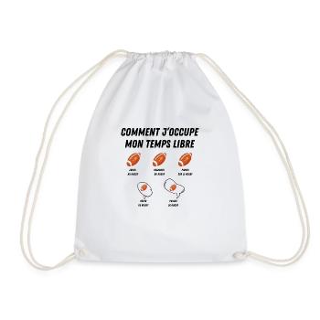 comment j'occupe mon temps libre - Sac de sport léger - blanc - Devant