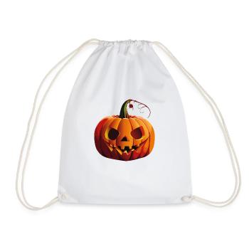 Spooky Horror Pumpkin Head: Pumpkin Monster - Drawstring Bag - white - Front