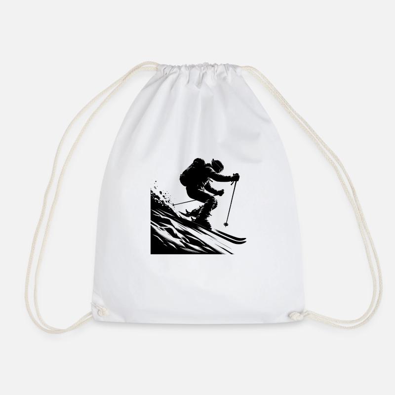 powdering - Drawstring Bag - white