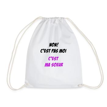 Non! c'est pas moi, c'est ma soeur - Sac de sport léger - blanc - Devant