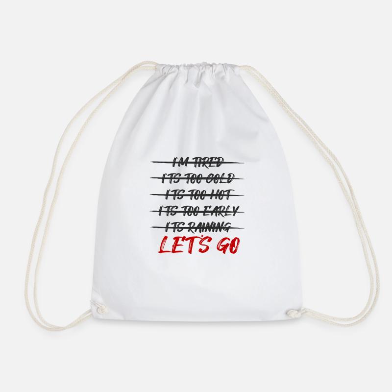 LET S GO - Turnbeutel - Weiß