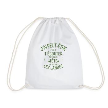Dans ma Tête je suis Dans les Landes - Sac de sport léger - blanc - Devant