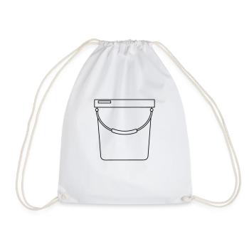 Bucket - Drawstring Bag - white - Front